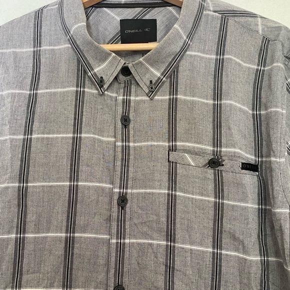 O’Neill Long Sleeve Plaid Button Down Shirt Size XL - Picture 2 of 7